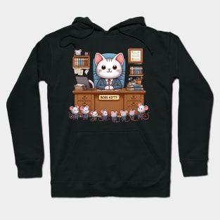 Cute Cat Boss Confidential: Unveiling Feline Funnies Hoodie